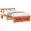 VidaXL vidaXL Bed Frame with Headboard Wax Brown 135 x 190 cm Solid Pine Wood 5