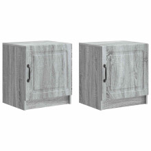 vidaXL Bedside Cabinet 2 pcs Grey Sonoma 43 x 34.5 x 47 cm