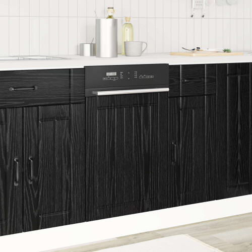 VidaXL vidaXL Dishwasher Panel LUCCA Black Oak 45 x 1.5 x 57 cm