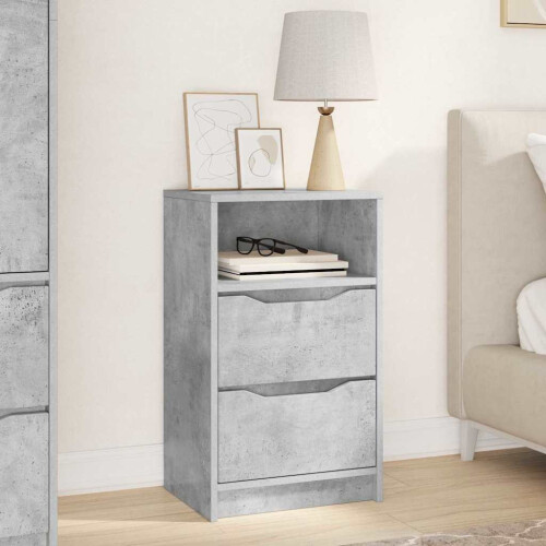 VidaXL vidaXL Bedside Table Concrete Grey 40 x 30 x 467 cm Engineered Wood