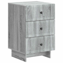vidaXL Bedside Cabinet Grey Sonoma 43 x 41 x 66.5 cm Engineered Wood
