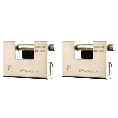 2X Cadenas de Sécurité Blindé Robuste pour Conteneur D'Entrepôt 8 Clés 94 mm