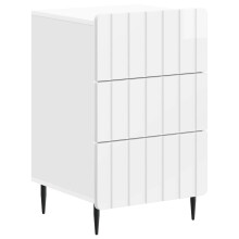vidaXL Bedside Cabinet High Gloss White 43x 41 x 68 cm Engineered Wood