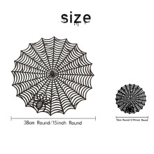 24 Stuks 15 Inch Halloween Spinnenweb Placemats 3,94 Inch Bekermat Halloween Placemats Spinnenweb Placemats