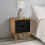 VidaXL vidaXL Bedside Table OTTA Black 45 x 39 x 57 cm Solid Pine Wood 1