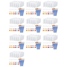 200 Bandes 1200 Pots Bandes de Peinture Vides et 200 Pièces Pinceaux, Récipients de Stockage en Plastique Transparent pour Tasse de Peinture,