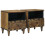 VidaXL vidaXL Bed cabinet 2 pcs Brown 40 x 33 x 46 cm Solid Mango Wood 1