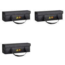 3X Sac de Rangement pour Batterie de Vélo Électrique, Sac Antidéflagrant pour Batterie au Lithium, Sac de Rangement Ignifuge et Étanche.