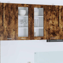 vidaXL Hanging Cabinet Smoked Oak 80 x 31 x 80 cm Engineered Wood