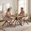 (Wild Oak) Round Dining Table, Kitchen Table for Dining Room - GOEURVANT 1