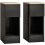 (Black, Engineered Wood) Set of Two Modern Storage Bedside Tables - Black 1