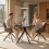 (Black Oak) Round Dining Table, Kitchen Table for Dining Room - GOEURVANT 1