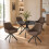 (Black Oak) Round Dining Table, Kitchen Table for Dining Room - GOEURVANT 2