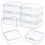 Clear Plastic Beads Storage Containers Box Storage Containers with Hinged Lid Bead Storage Box for Coins,8 Pcs 1