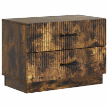 vidaXL Bedside Cabinet Smoked Oak 62 x 34.5 x 44.5 cm Engineered Wood