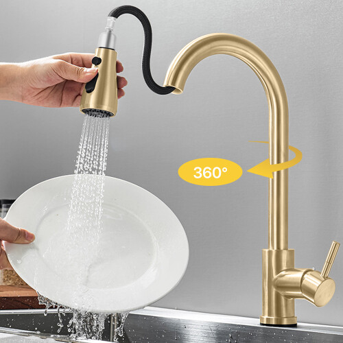Living And Home Pull-Out Sensor Kitchen Faucet 1