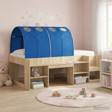vidaXL Bed Tunnel 2 pcs Blue 211 x 67.5 x 2 cm Polyester