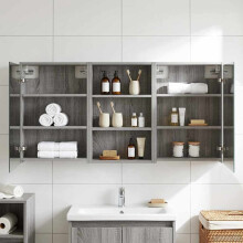 vidaXL Badezimmerschrank-Set 3 stk. 126 x 16 x 62,5 cm Holzwerkstoff