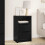 VidaXL vidaXL Bedside Table Black 40 x 30 x 467 cm Engineered Wood 1