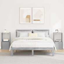 vidaXL Bedside Table 2 pcs Grey Sonoma 35 x 32 x 68.5 cm