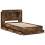 VidaXL vidaXL Bed Frame with Storage Smoked Oak 75 x 190 cm Engineered Wood 5