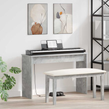 vidaXL Keyboard Stand Concrete Grey 100 x 32 x 64 cm Engineered Wood
