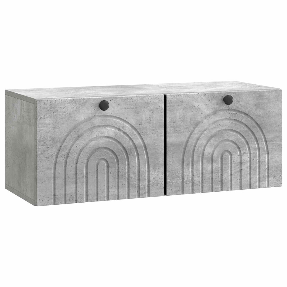 Vidaxl Wall-Mounted Tv Cabinet Concrete Grey 78.5 X 31 X 30 Cm