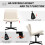 Armless Linen Office Chair, Cream, Height Adjustable 5