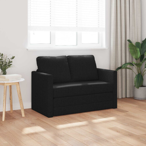 VidaXL vidaXL Folding Sofa Bed Black 112 x 60 x 55 cm Fabric 1