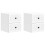 VidaXL vidaXL Wall-Mounted Bedside Cabinet with Drawer 2 pcs High Gloss White 1