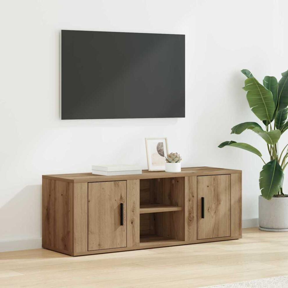 Vidaxl Tv Cabinet Artisan Oak 100 X 31.5 X 35 Cm Engineered Wood