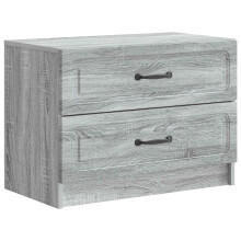 vidaXL Bedside Cabinet Grey Sonoma 62 x 34.5 x 44.5 cm Engineered Wood