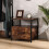 Living And Home Industrial Bedroom 1 Drawer Bedside Table 1