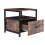 Living And Home Industrial Bedroom 1 Drawer Bedside Table 3