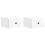 VidaXL vidaXL Wall-Mounted Bedside Cabinet with Drawer 2 pcs High Gloss White 1