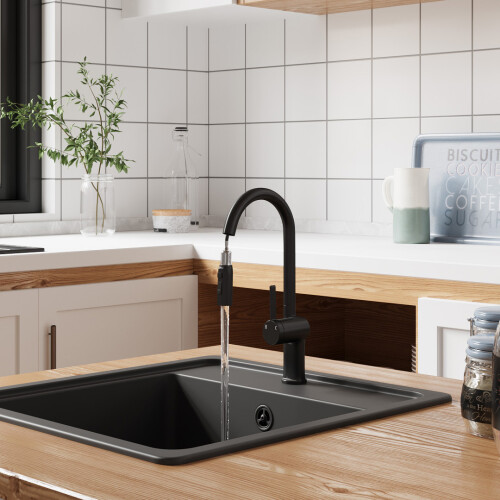 Living And Home Pull-out Sprayer Retractable Kitchen Faucet with 3 Modes 1