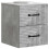 VidaXL vidaXL Wall-Mounted Bedside Cabinet with Drawer 2 pcs Concrete Grey 4