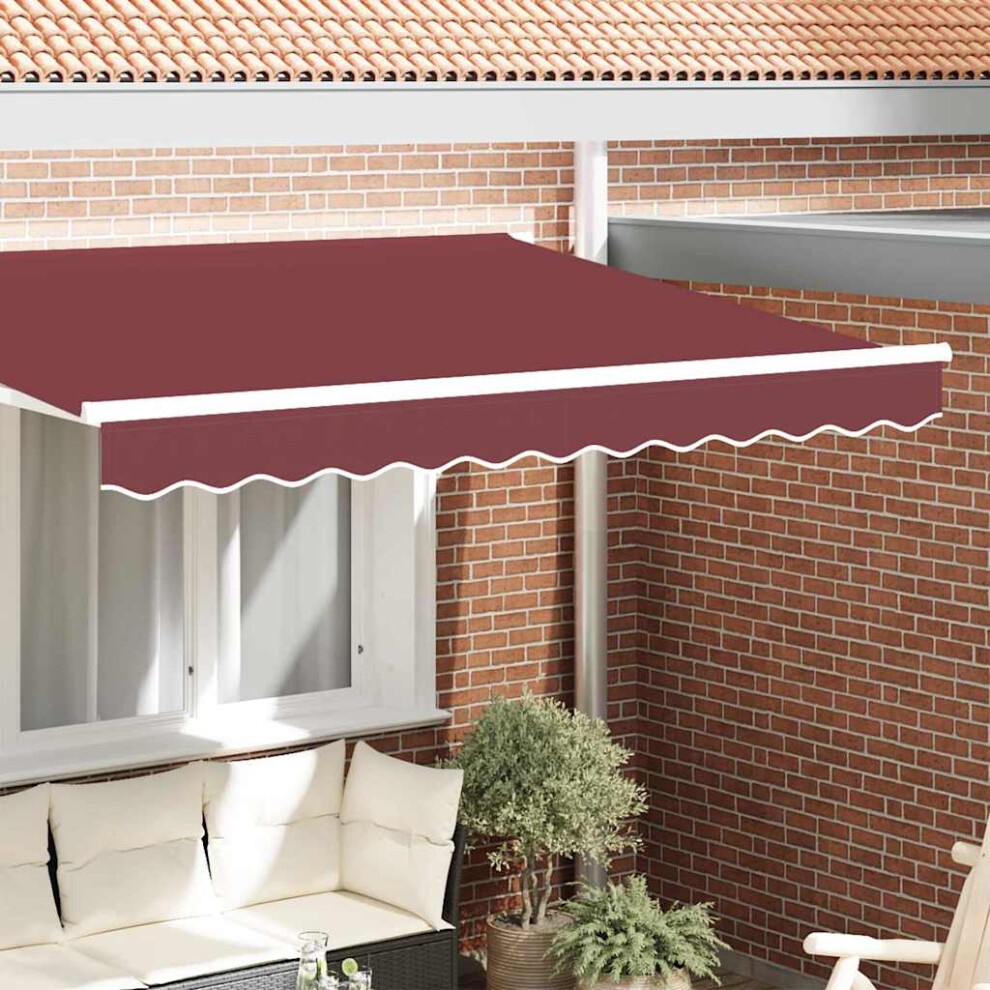 Vidaxl Awning Valance Replacement Burgundy Stripe 2.5 M Polyester