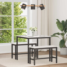 vidaXL Dining Table White 80 x 80 x 75 cm Solid Pine Wood