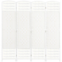 4-Panel Folding Room Divider, 160x170cm, White