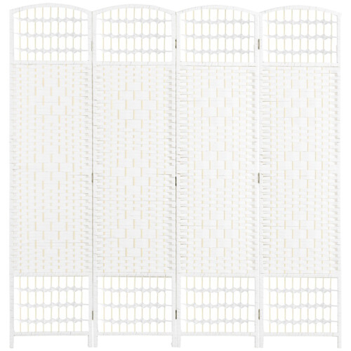 4-Panel Folding Room Divider, 160x170cm, White