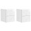 VidaXL vidaXL Wall-Mounted Bedside Cabinet 2 pcs High Gloss White 1