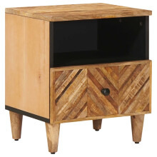 vidaXL Bedside Table Brown 50 x 33 x 60 cm Solid Mango Wood