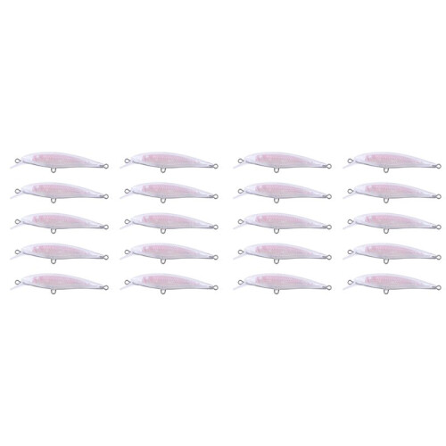 20 Stück DIY Unbemalte Blanko-Köder-Minnows 8,5 cm Holografischer Rasseldraht Durch Den Körper für Individuelle Angelköder