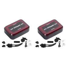 2X CYCLAMI RT02 Feu Arrière de Vélo Intelligent avec , Capteur de Freinage Arrière Intelligent, Feu Arrière D'Avertissement à LED pour Vélo