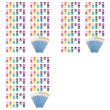 Lot de 36 -Ensembles de Peinture Acrylique avec Pinceaux pour Enfants et Adultes, 12 Bandes de Peinture Acrylique Lavables
