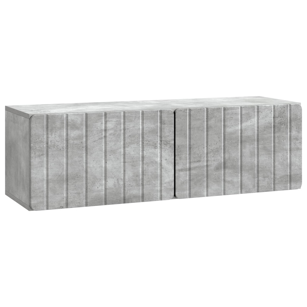 Vidaxl Wall-Mounted Tv Cabinet Concrete Grey 98 X 31 X 30 Cm