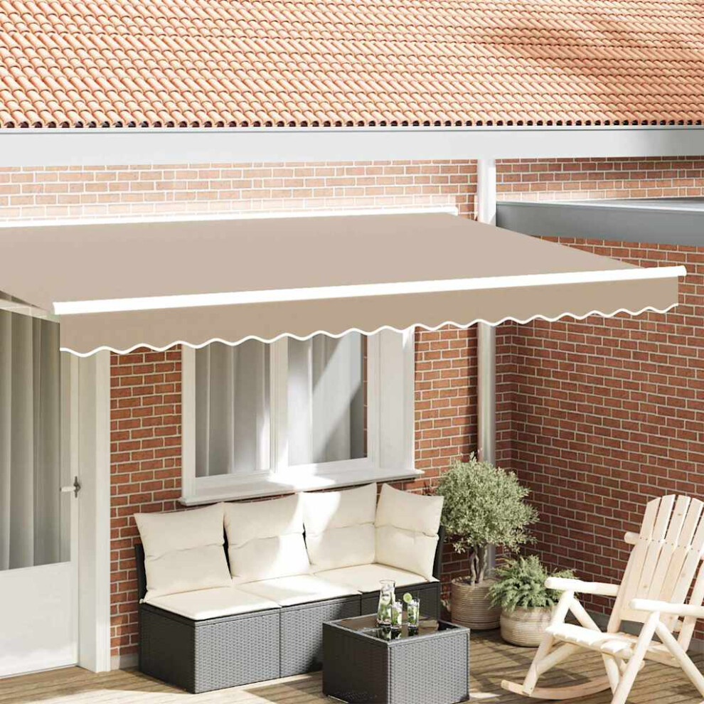 Vidaxl Awning Valance Replacement Beige 4 M Polyester