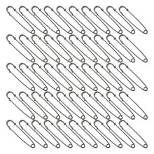 Heavy Duty Safety Pins, 2.95 Inch/75mm 50 Pack, for Clothes, Diapers, Blankets, Leather, DIY Crafts (Gun Black)
