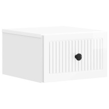 vidaXL Wall-Mounted Bedside Cabinet High Gloss White 33 x 34.5 x 20 cm